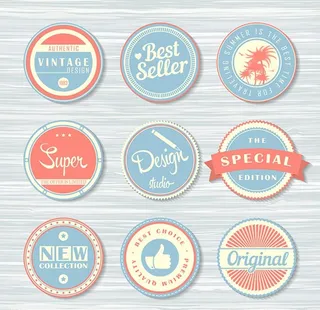 时尚圆形标签图片