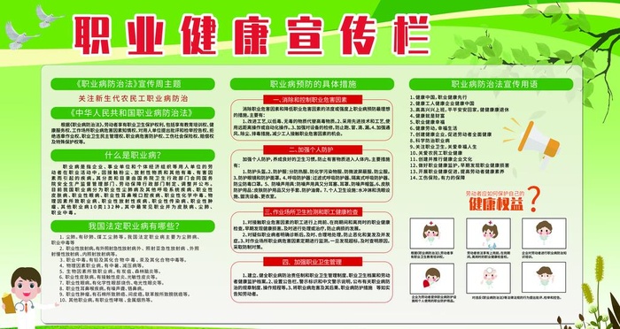 职业健康宣传栏图片(9449x5315)psd模版下载