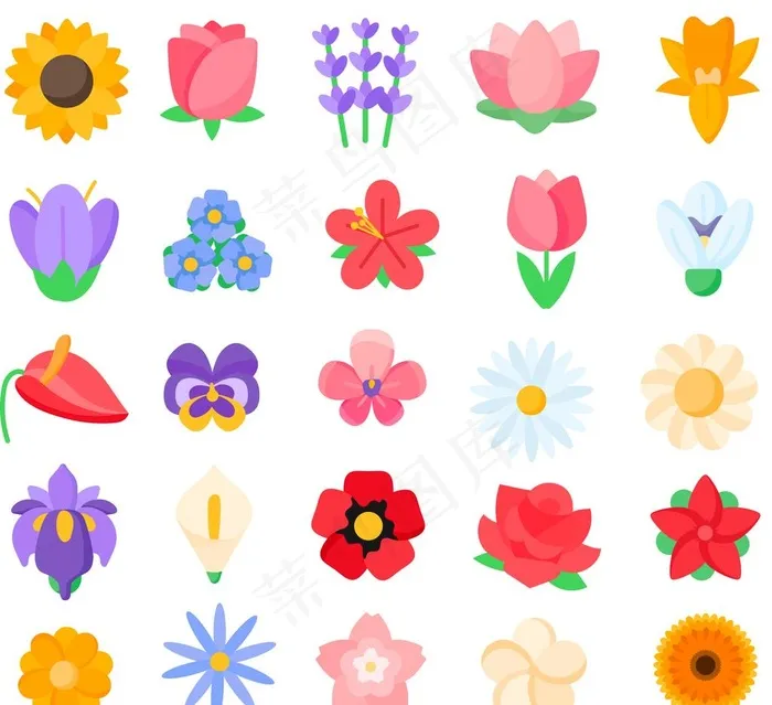 花图片eps,ai矢量模版下载