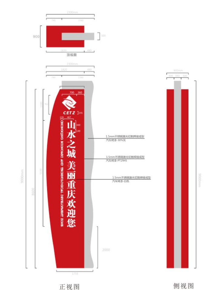 导视牌图片cdr矢量模版下载