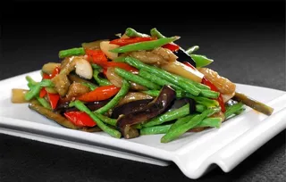 豇豆炒茄子图片