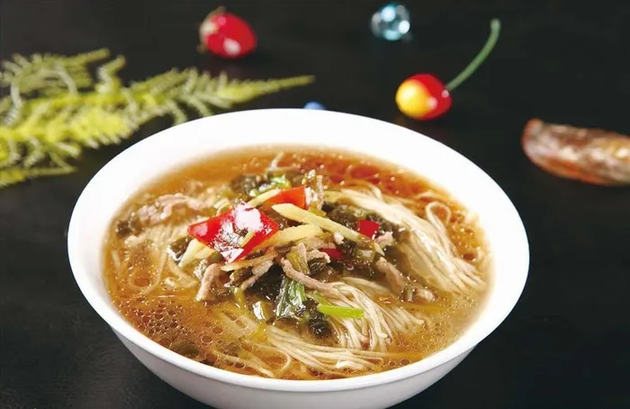 雪菜肉丝面图片