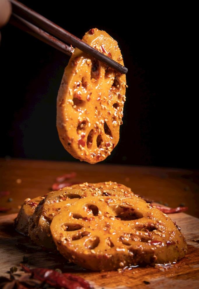 红油藕片图片