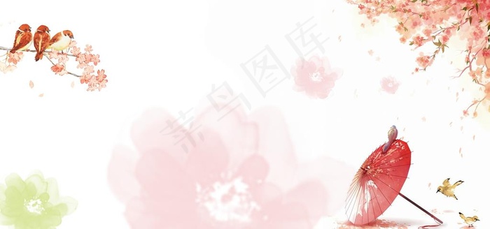 小清新背景图片psd模版下载