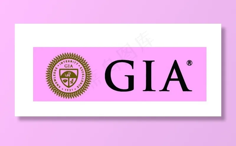 GIA国际证书LOGO图片(1291x600)psd模版下载