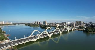 南阳风光   淯阳桥  白河图片