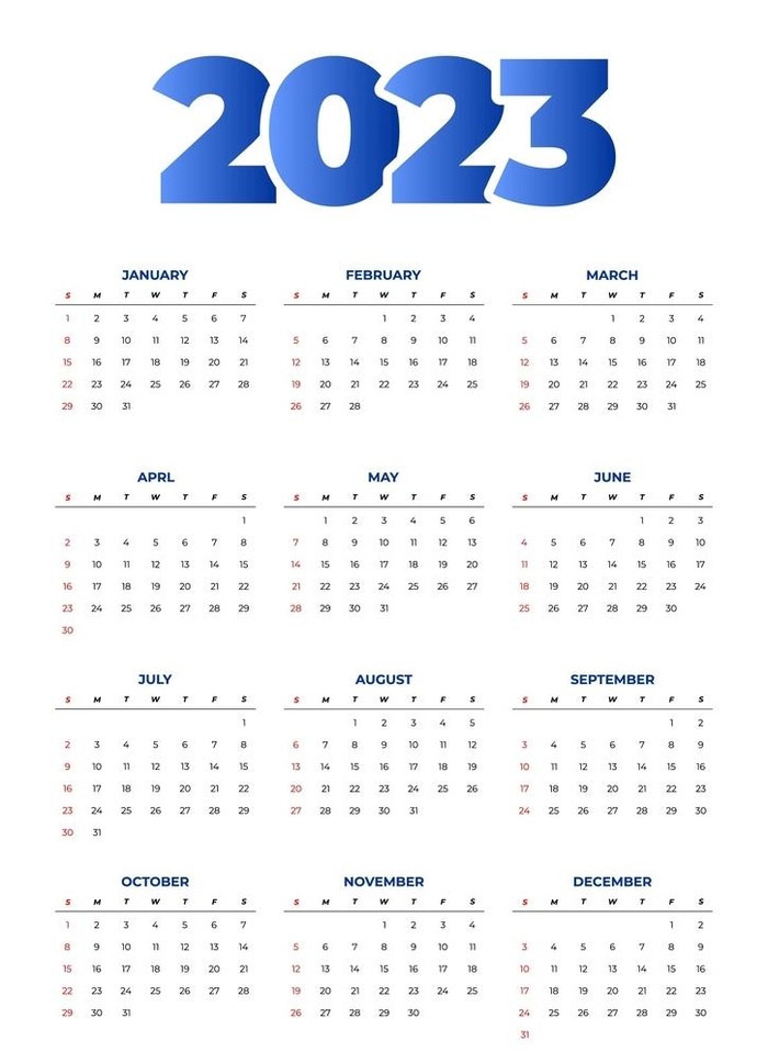 2023日历图片ai矢量模版下载