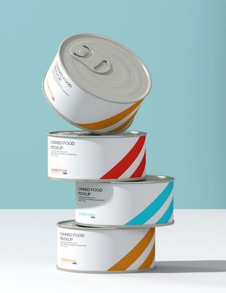 原创3D罐头样机图片
