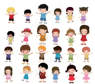 卡通儿童矢量图片