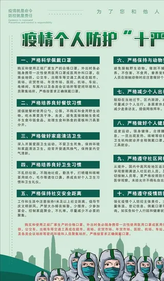 疫情个人防护“十严格”图片