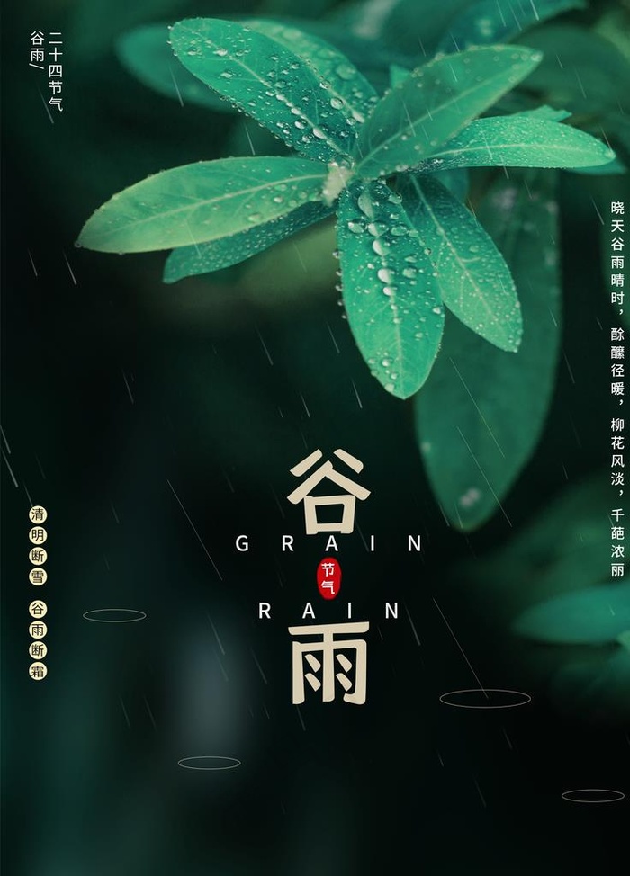 谷雨图片psd模版下载