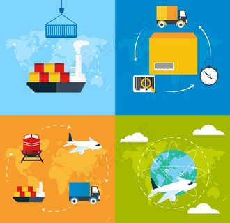 送货的物流图标图片