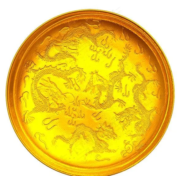 金色龙盘图片psd模版下载