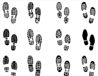 矢量鞋印图片