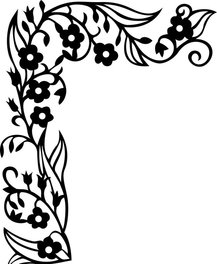 植物花纹边角    图片