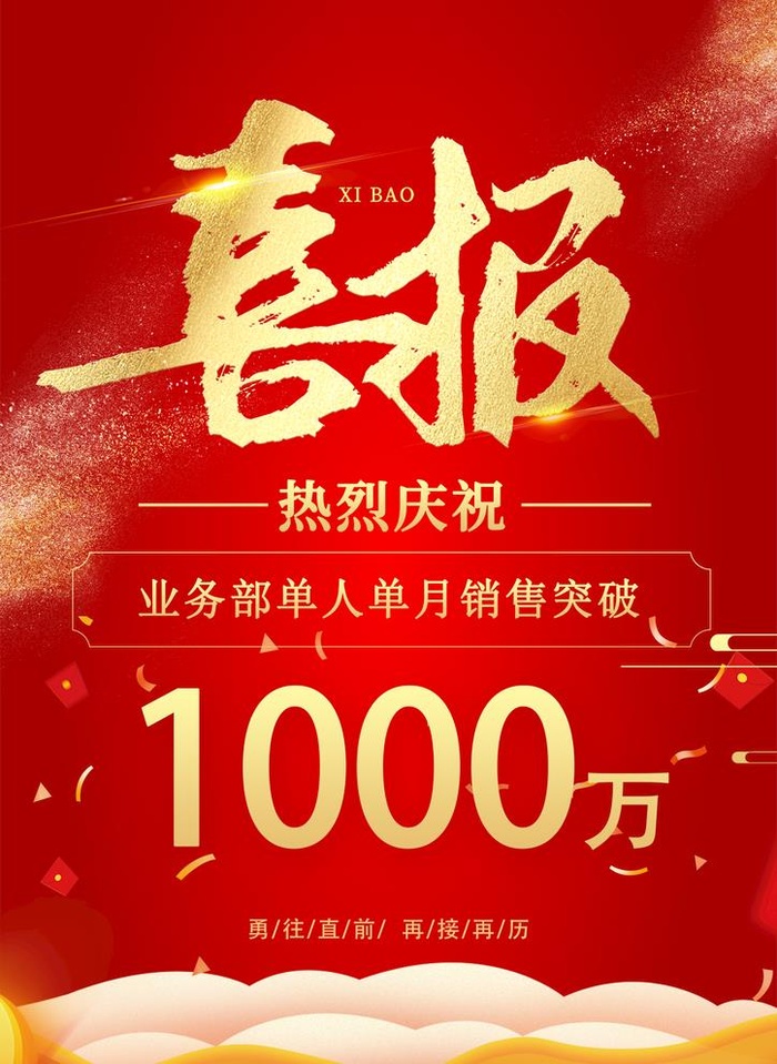 喜报图片(2480x3508)psd模版下载