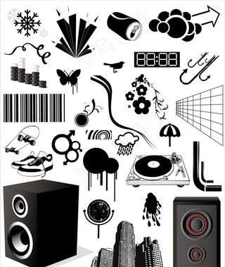 矢量欧美创意装饰 音乐元素图片