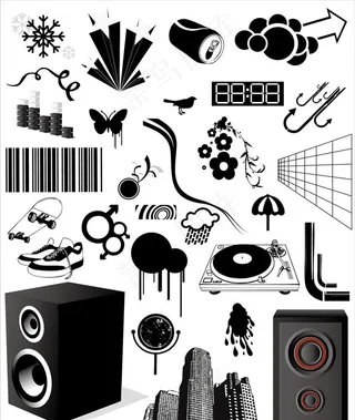 矢量欧美创意装饰 音乐元素图片