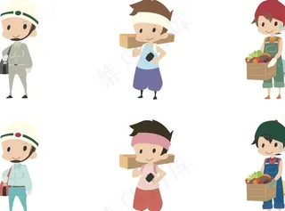 矢量卡通人物素材图片