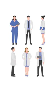 创意卡通矢量医院医生护士工作服图片