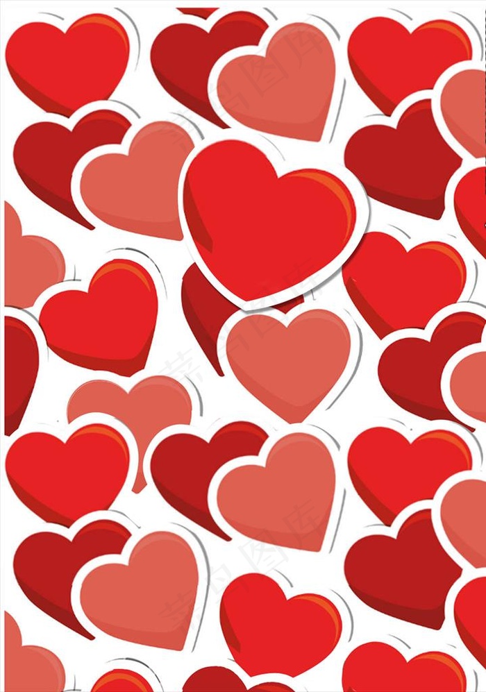 红色桃心背景图片
