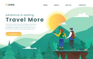 户外运动插画图片