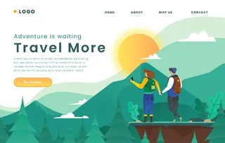 户外运动插画图片