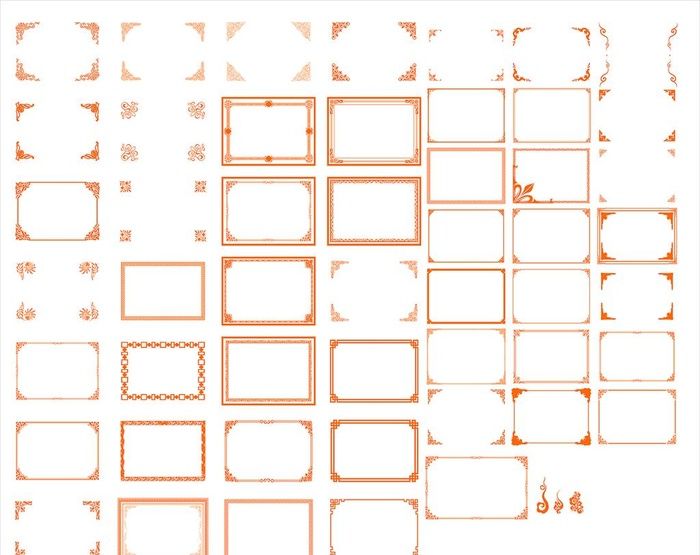 边框图片cdr矢量模版下载