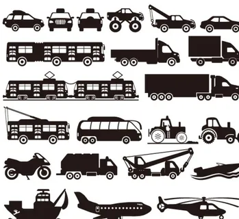 运输工具剪影图片