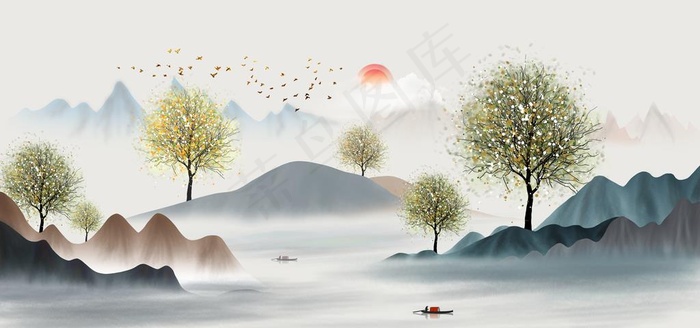 水墨山水图片