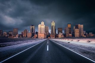 城市道路公路背景海报素材图片