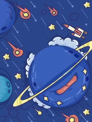 卡通星空图片
