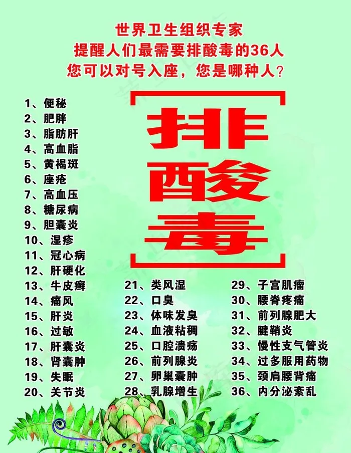 排毒图片(2835x3780)psd模版下载