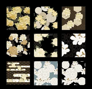 手绘传统古典植物牡丹花纹图片