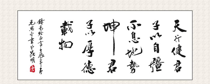 天行健书法 装饰画挂画  书法图片(8504x3685)