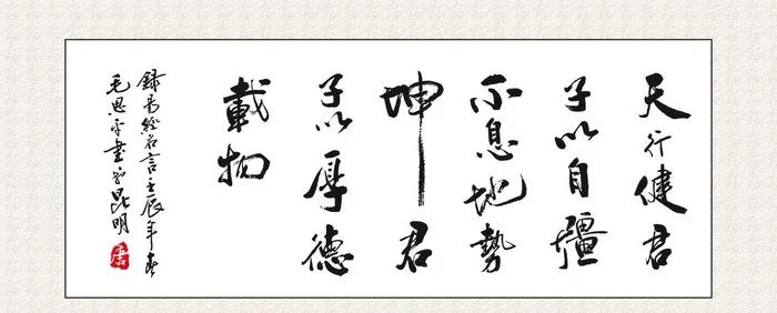 天行健书法 装饰画挂画  书法图片(8504x3685)