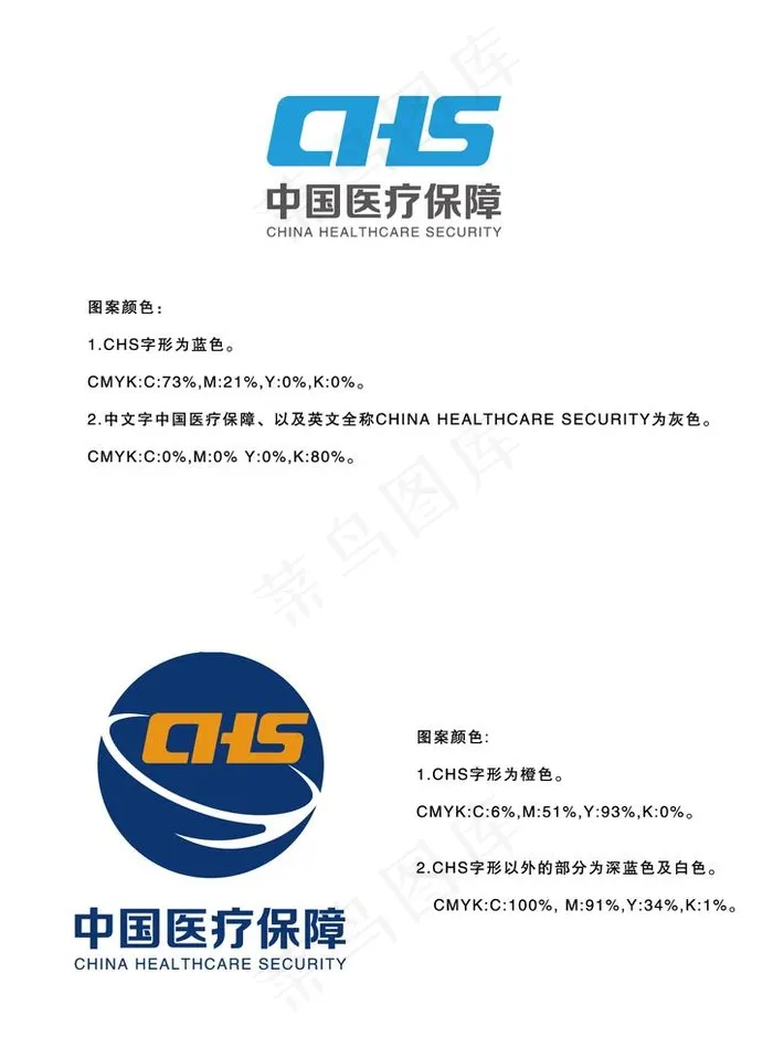 中国医疗保障新logo图片ai矢量模版下载