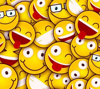 黄色质感笑脸背景矢量素材图片