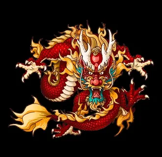 中国风金色龙元素图片 中国风金色龙元素图片