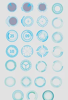 矢量科技圆形边框图片