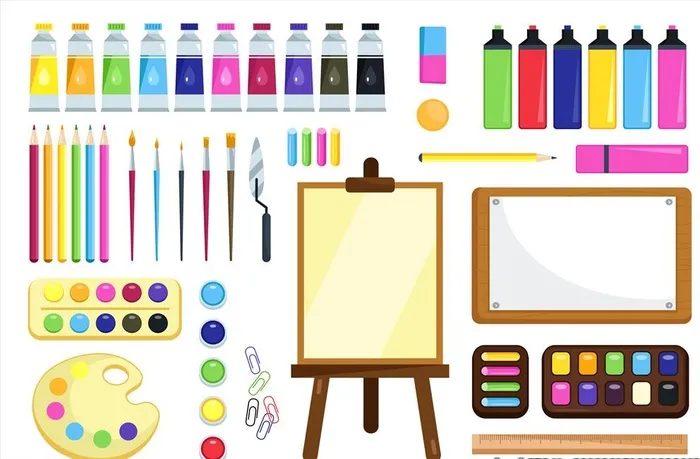 绘画板图片ai矢量模版下载