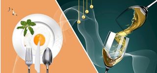 餐厅厨房酒店餐具装饰画图片