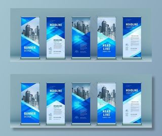 易拉宝模板图片