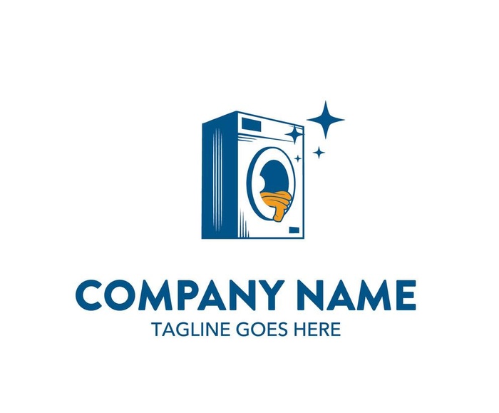 洗衣店logo图片ai矢量模版下载