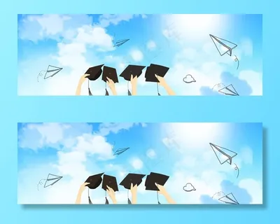 简约大气毕业季banner背景图片