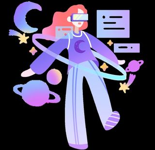 元宇宙插画图片