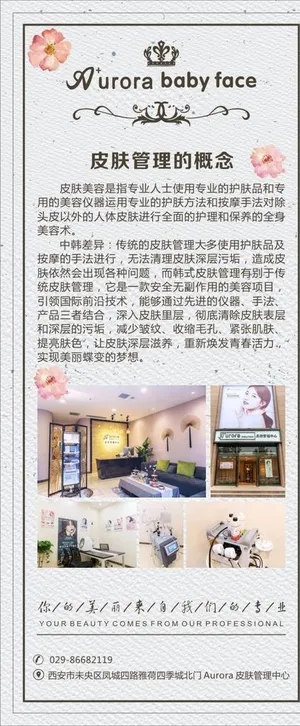 皮肤管理展架海报图片