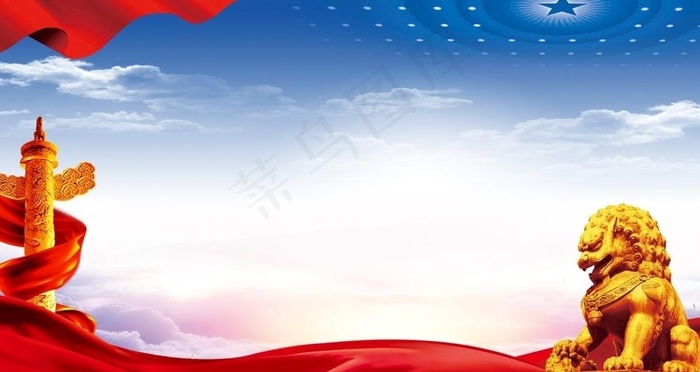 党建图片(800X450)cdr矢量模版下载
