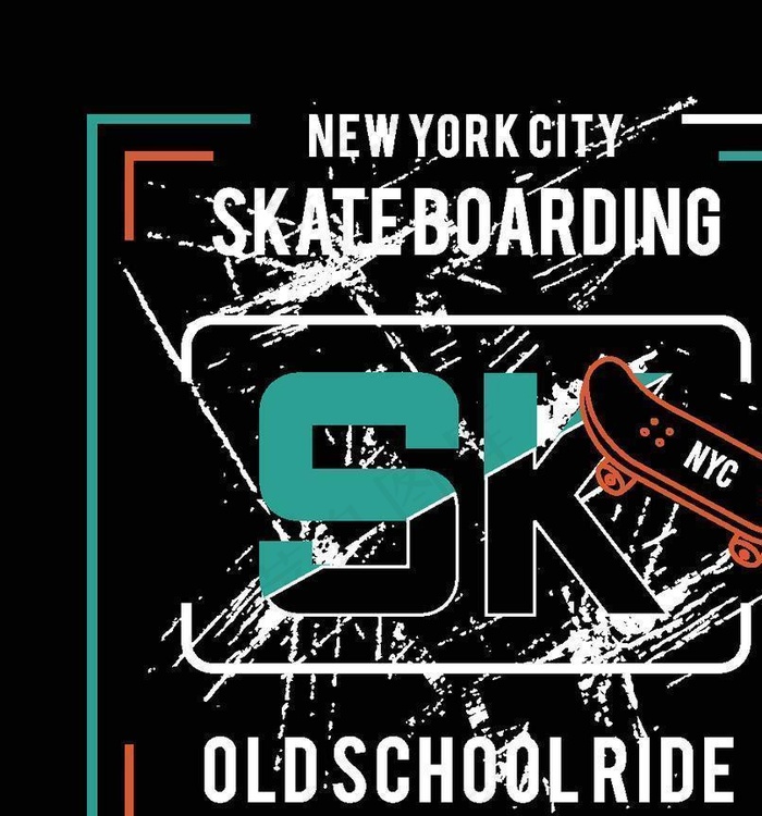 滑板 体育运动 SKATE图片eps,ai矢量模版下载