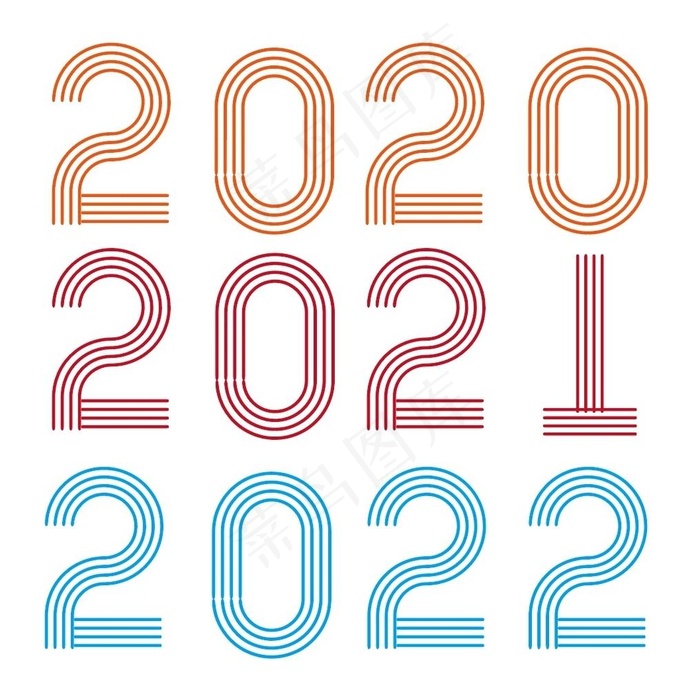 2022线条图片ai矢量模版下载